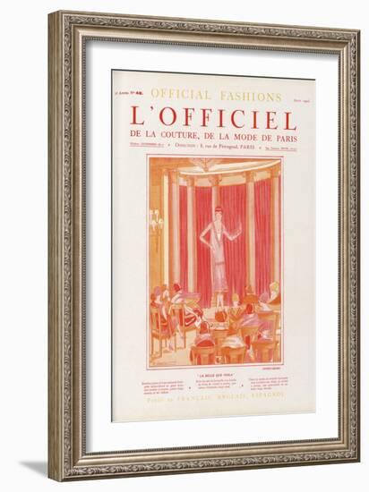 L'Officiel, January 1925 - O Kou-Moura-J. Suzanne Talbot-Framed Art Print