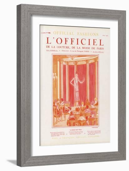 L'Officiel, January 1925 - O Kou-Moura-J. Suzanne Talbot-Framed Art Print