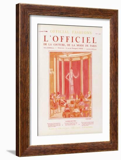 L'Officiel, January 1925 - O Kou-Moura-J. Suzanne Talbot-Framed Art Print