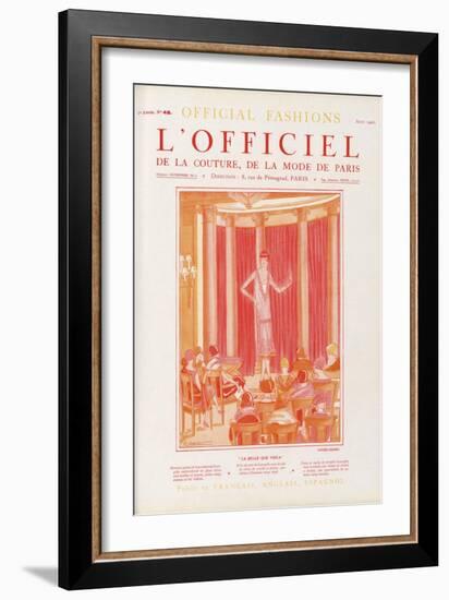 L'Officiel, January 1925 - O Kou-Moura-J. Suzanne Talbot-Framed Art Print