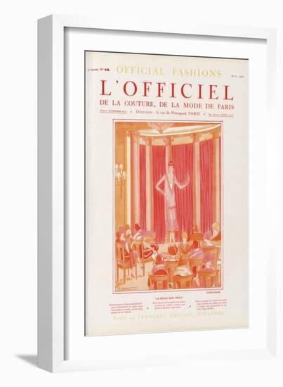 L'Officiel, January 1925 - O Kou-Moura-J. Suzanne Talbot-Framed Art Print