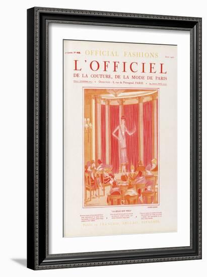 L'Officiel, January 1925 - O Kou-Moura-J. Suzanne Talbot-Framed Art Print