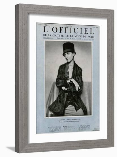 L'Officiel, January 1926 - Mlle Olga Pouffkine-Madame D'Ora-Framed Art Print