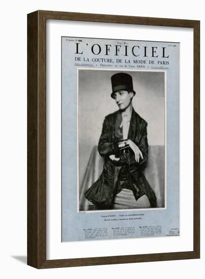 L'Officiel, January 1926 - Mlle Olga Pouffkine-Madame D'Ora-Framed Art Print