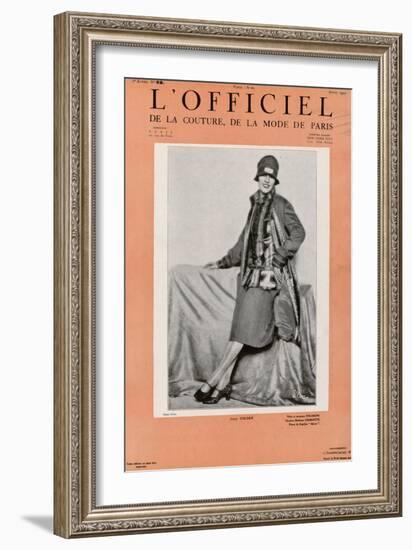 L'Officiel, January 1927 - Marjorie Moss en Robe de Worth-Madame D'Ora-Framed Art Print