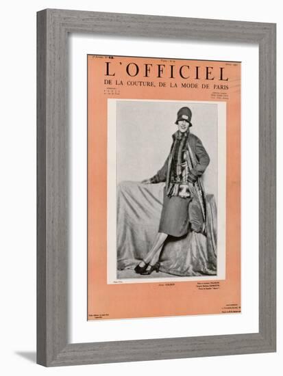 L'Officiel, January 1927 - Marjorie Moss en Robe de Worth-Madame D'Ora-Framed Art Print