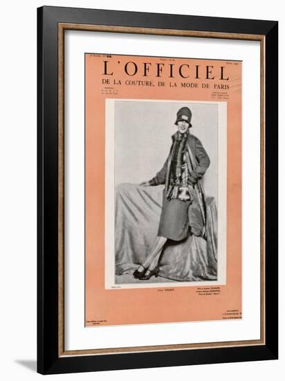 L'Officiel, January 1927 - Marjorie Moss en Robe de Worth-Madame D'Ora-Framed Art Print