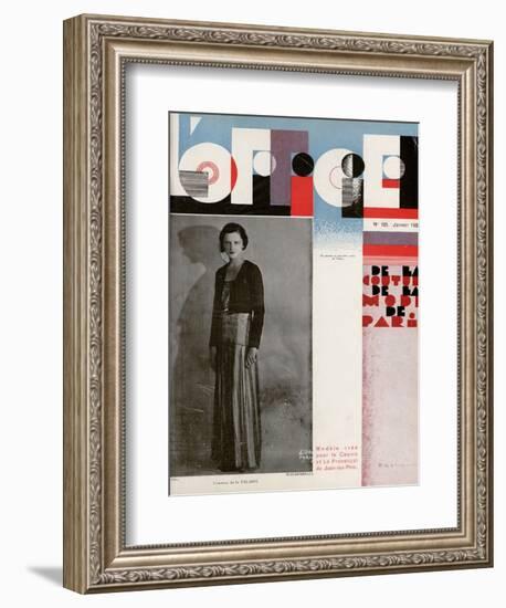 L'Officiel, January 1932 - Comtesse de La Falaise-Madame D'Ora & A.P. Covillot-Framed Premium Giclee Print