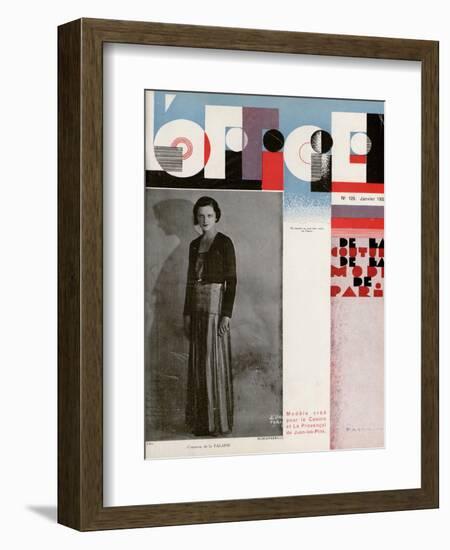 L'Officiel, January 1932 - Comtesse de La Falaise-Madame D'Ora & A.P. Covillot-Framed Premium Giclee Print