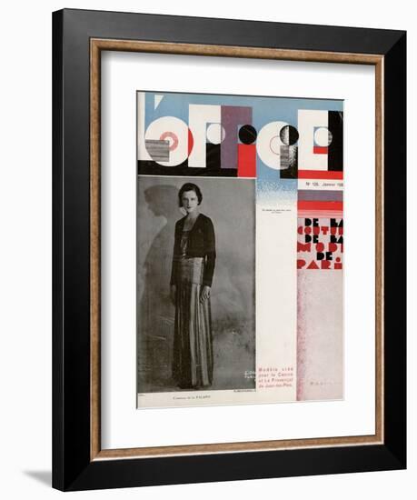 L'Officiel, January 1932 - Comtesse de La Falaise-Madame D'Ora & A.P. Covillot-Framed Premium Giclee Print