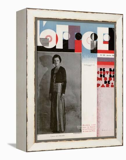 L'Officiel, January 1932 - Comtesse de La Falaise-Madame D'Ora & A.P. Covillot-Framed Stretched Canvas