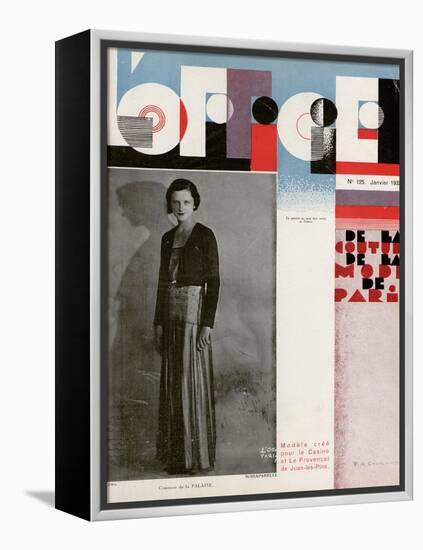 L'Officiel, January 1932 - Comtesse de La Falaise-Madame D'Ora & A.P. Covillot-Framed Stretched Canvas