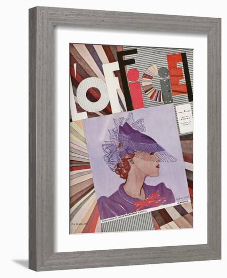 L'Officiel, January 1935 - Monte-Carlo/Maggy Rouff-A.P. Covollot-Framed Art Print