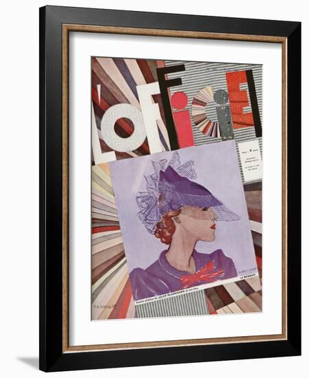 L'Officiel, January 1935 - Monte-Carlo/Maggy Rouff-A.P. Covollot-Framed Art Print