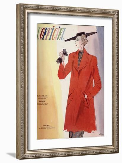 L'Officiel, January 1938 - Madeleine Vionnet-Lbenigni-Framed Art Print