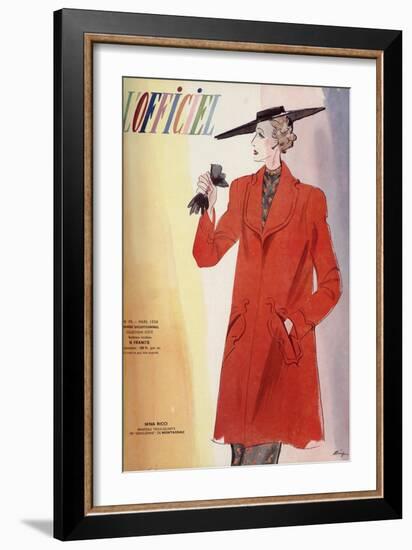 L'Officiel, January 1938 - Madeleine Vionnet-Lbenigni-Framed Art Print