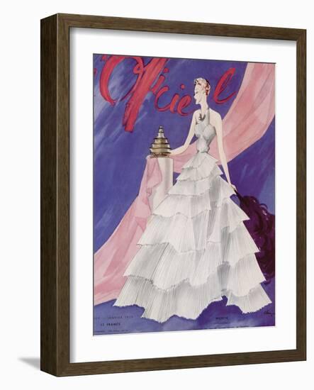 L'Officiel, January 1939 - Worth-Lbenigni-Framed Art Print