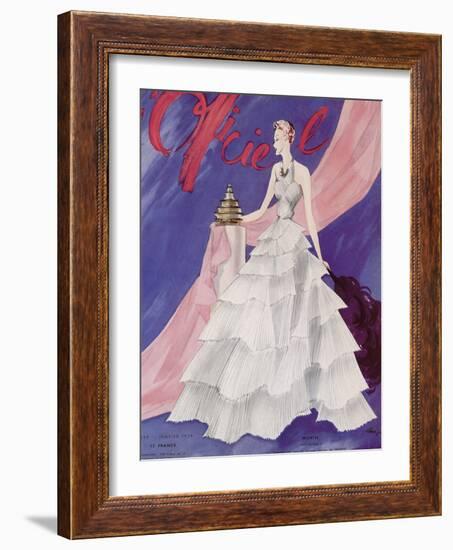 L'Officiel, January 1939 - Worth-Lbenigni-Framed Art Print