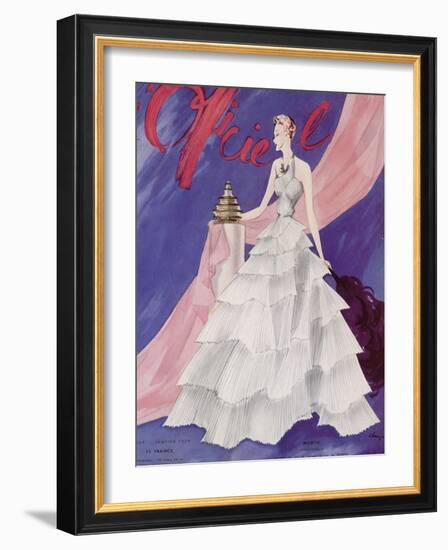 L'Officiel, January 1939 - Worth-Lbenigni-Framed Art Print