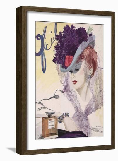 L'Officiel, January 1943 - Jules Blanchard-Lbenigni-Framed Art Print