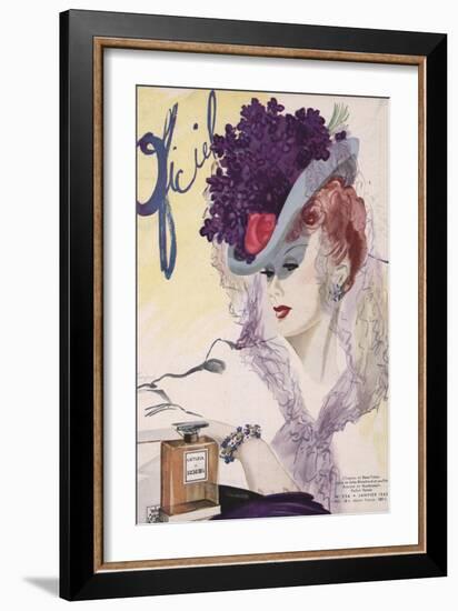 L'Officiel, January 1943 - Jules Blanchard-Lbenigni-Framed Art Print