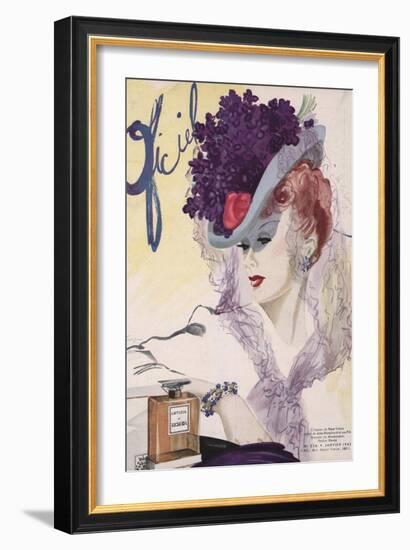 L'Officiel, January 1943 - Jules Blanchard-Lbenigni-Framed Art Print