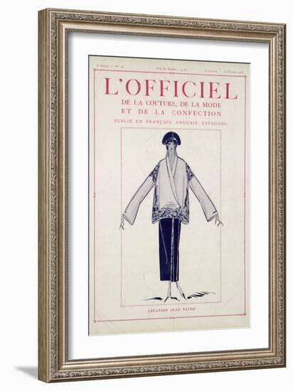 L'Officiel, January-February 1923 - Création Jean Patou-Jean Patou-Framed Art Print