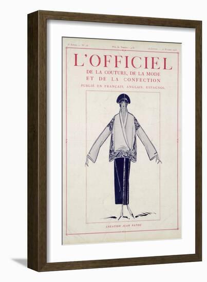 L'Officiel, January-February 1923 - Création Jean Patou-Jean Patou-Framed Art Print