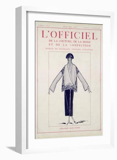 L'Officiel, January-February 1923 - Création Jean Patou-Jean Patou-Framed Art Print