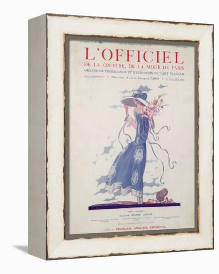 L'Officiel, July 1924 - Robe d'Après-Midi Très Fleurie-Jeanne Lanvin-Framed Stretched Canvas
