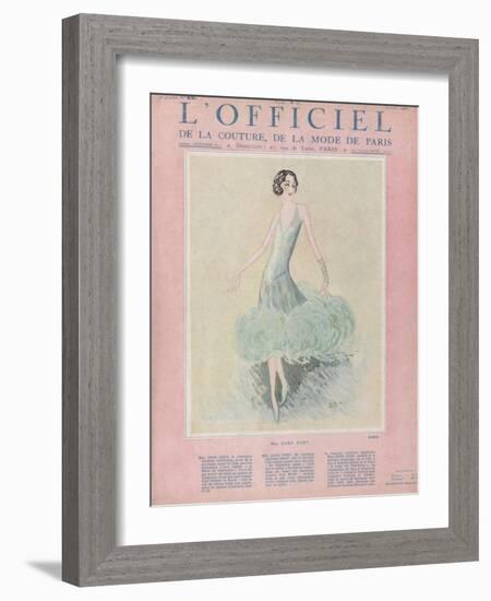 L'Officiel, July 1926 - Miss Dora Duby-Worth-Framed Art Print