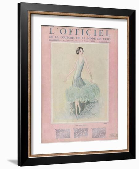 L'Officiel, July 1926 - Miss Dora Duby-Worth-Framed Art Print