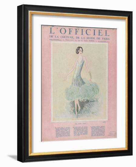 L'Officiel, July 1926 - Miss Dora Duby-Worth-Framed Art Print