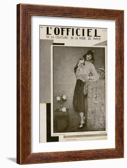 L'Officiel, July 1927 - Olga Puffkine-Madame D'Ora & Jean Dunand-Framed Art Print