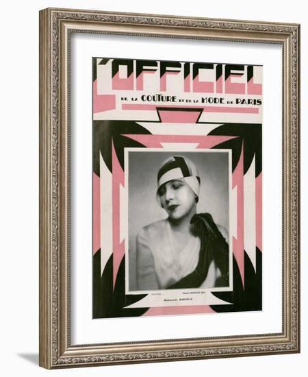 L'Officiel, July 1928 - Mlle Marcelle-Madame D'Ora-Framed Art Print