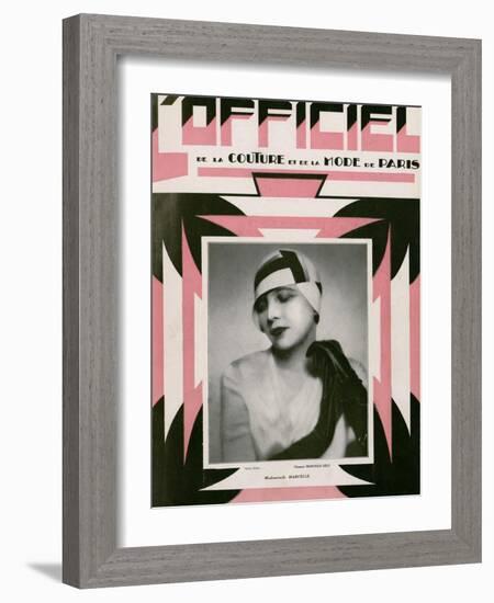 L'Officiel, July 1928 - Mlle Marcelle-Madame D'Ora-Framed Art Print