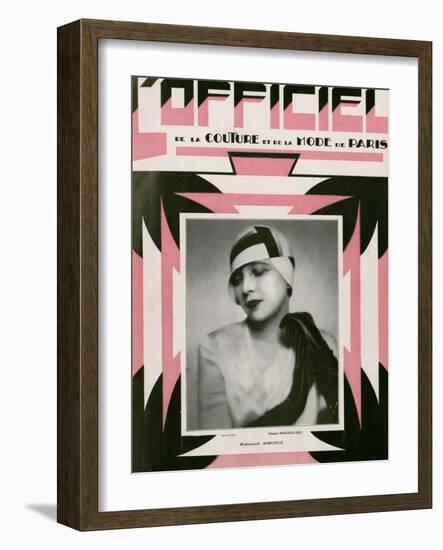 L'Officiel, July 1928 - Mlle Marcelle-Madame D'Ora-Framed Art Print