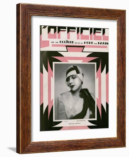 L'Officiel, July 1928 - Mlle Marcelle-Madame D'Ora-Framed Art Print