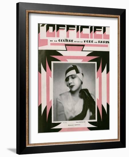 L'Officiel, July 1928 - Mlle Marcelle-Madame D'Ora-Framed Art Print