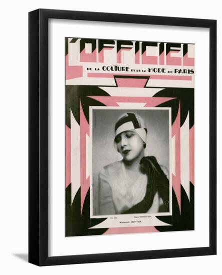 L'Officiel, July 1928 - Mlle Marcelle-Madame D'Ora-Framed Art Print