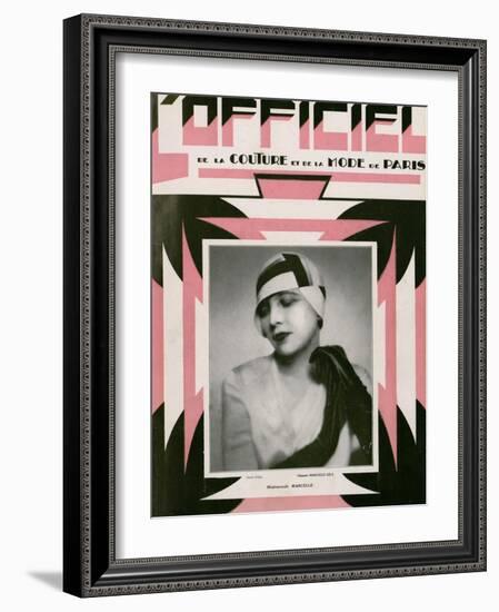 L'Officiel, July 1928 - Mlle Marcelle-Madame D'Ora-Framed Art Print