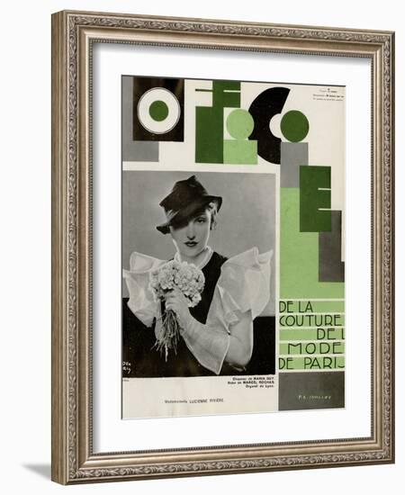 L'Officiel, July 1933 - Lucienne Rivière-Madame D'Ora & A.P. Covillot-Framed Art Print