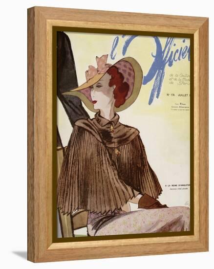 L'Officiel, July 1936 - A La Reigne d'Angleterre-Lbenigni-Framed Stretched Canvas