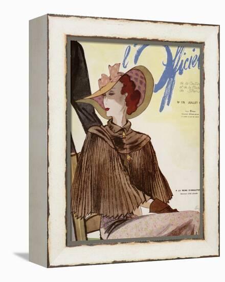 L'Officiel, July 1936 - A La Reigne d'Angleterre-Lbenigni-Framed Stretched Canvas