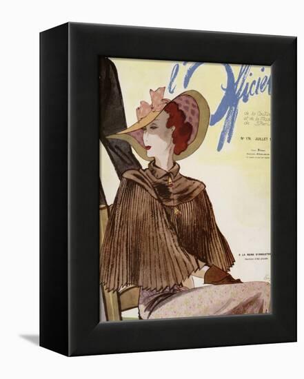 L'Officiel, July 1936 - A La Reigne d'Angleterre-Lbenigni-Framed Stretched Canvas