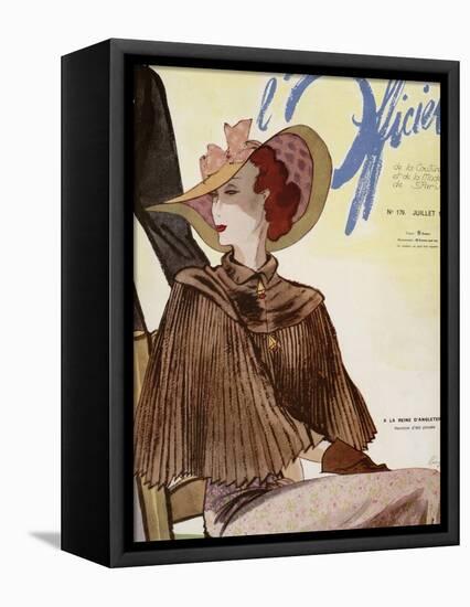 L'Officiel, July 1936 - A La Reigne d'Angleterre-Lbenigni-Framed Stretched Canvas