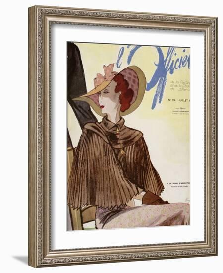 L'Officiel, July 1936 - A La Reigne d'Angleterre-Lbenigni-Framed Art Print