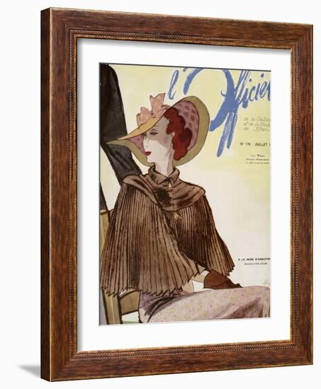 L'Officiel, July 1936 - A La Reigne d'Angleterre-Lbenigni-Framed Art Print