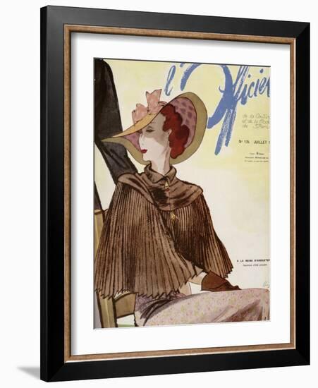 L'Officiel, July 1936 - A La Reigne d'Angleterre-Lbenigni-Framed Art Print