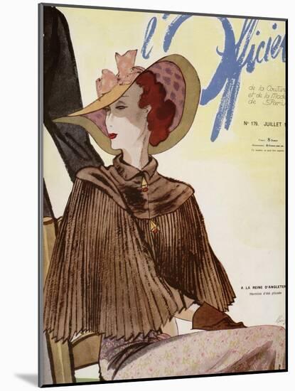 L'Officiel, July 1936 - A La Reigne d'Angleterre-Lbenigni-Mounted Art Print
